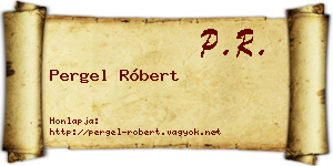 Pergel Róbert névjegykártya