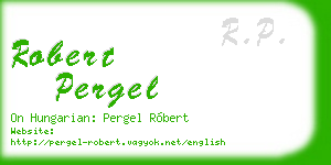 robert pergel business card